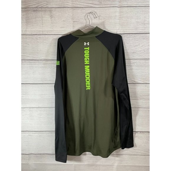Tough Mudder Under Armour Allseasongear Men's XL Green/Black 1/4 Zip Pullover - Picture 6 of 6